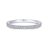 14K White Gold Matching Wedding Band - 0.15 ct