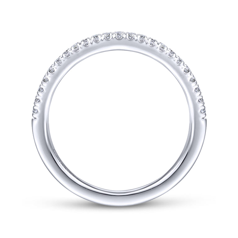 14K White Gold Matching Wedding Band - 0.15 ct - Shot 2