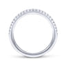 14K White Gold Matching Wedding Band - 0.15 ct