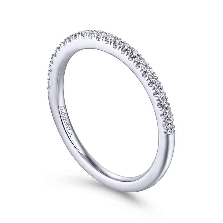 14K White Gold Matching Wedding Band - 0.15 ct - Shot 3