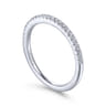 14K White Gold Matching Wedding Band - 0.15 ct