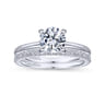 14K White Gold Matching Wedding Band - 0.15 ct