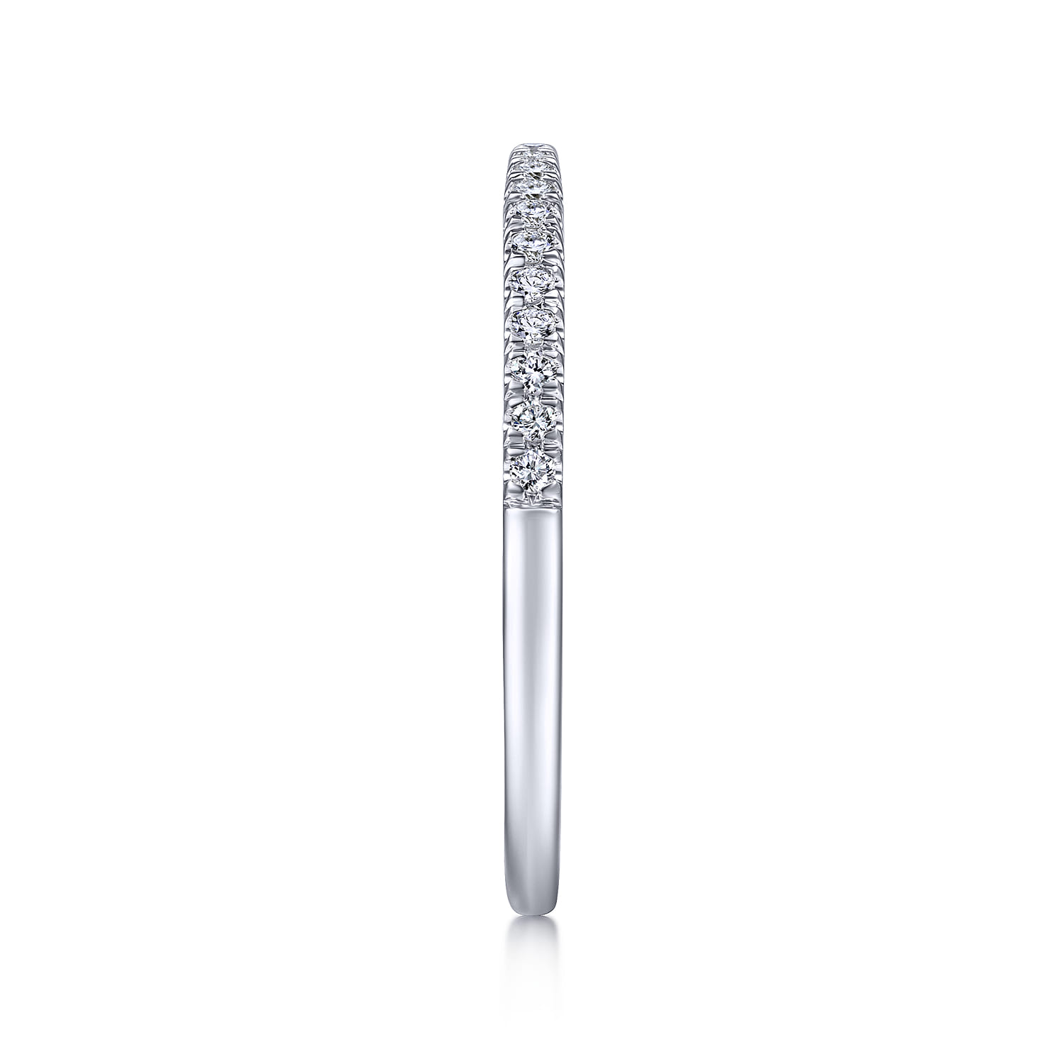 14K White Gold Matching Wedding Band - 0.15 ct - Shot 5
