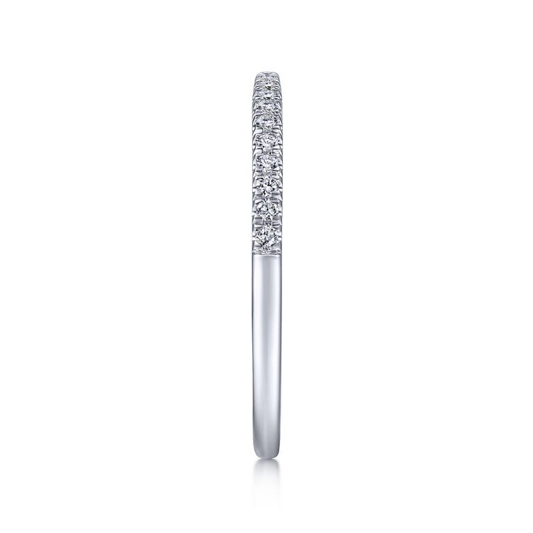 14K White Gold Matching Wedding Band - 0.15 ct - Shot 5
