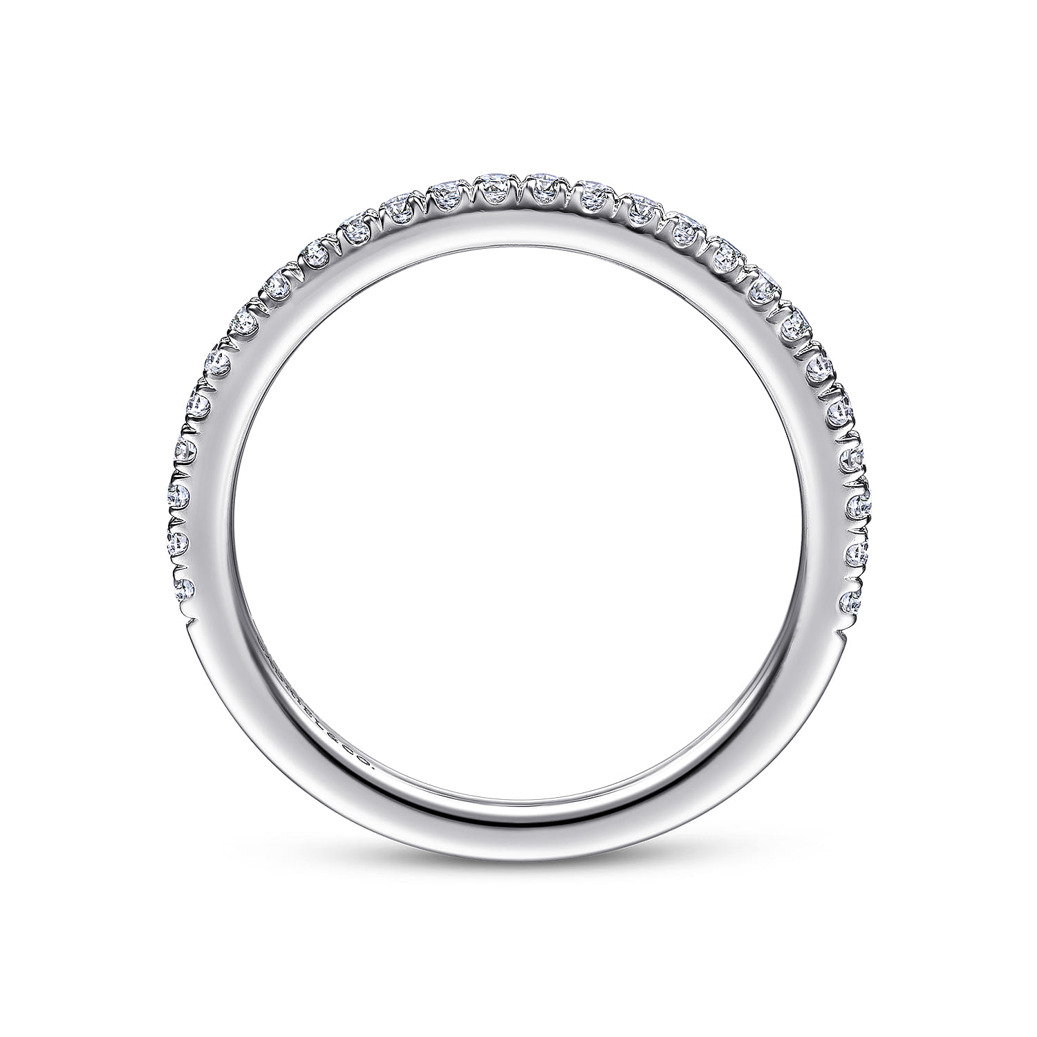 14K White Gold Matching Wedding Band - 0.21 ct - Shot 2