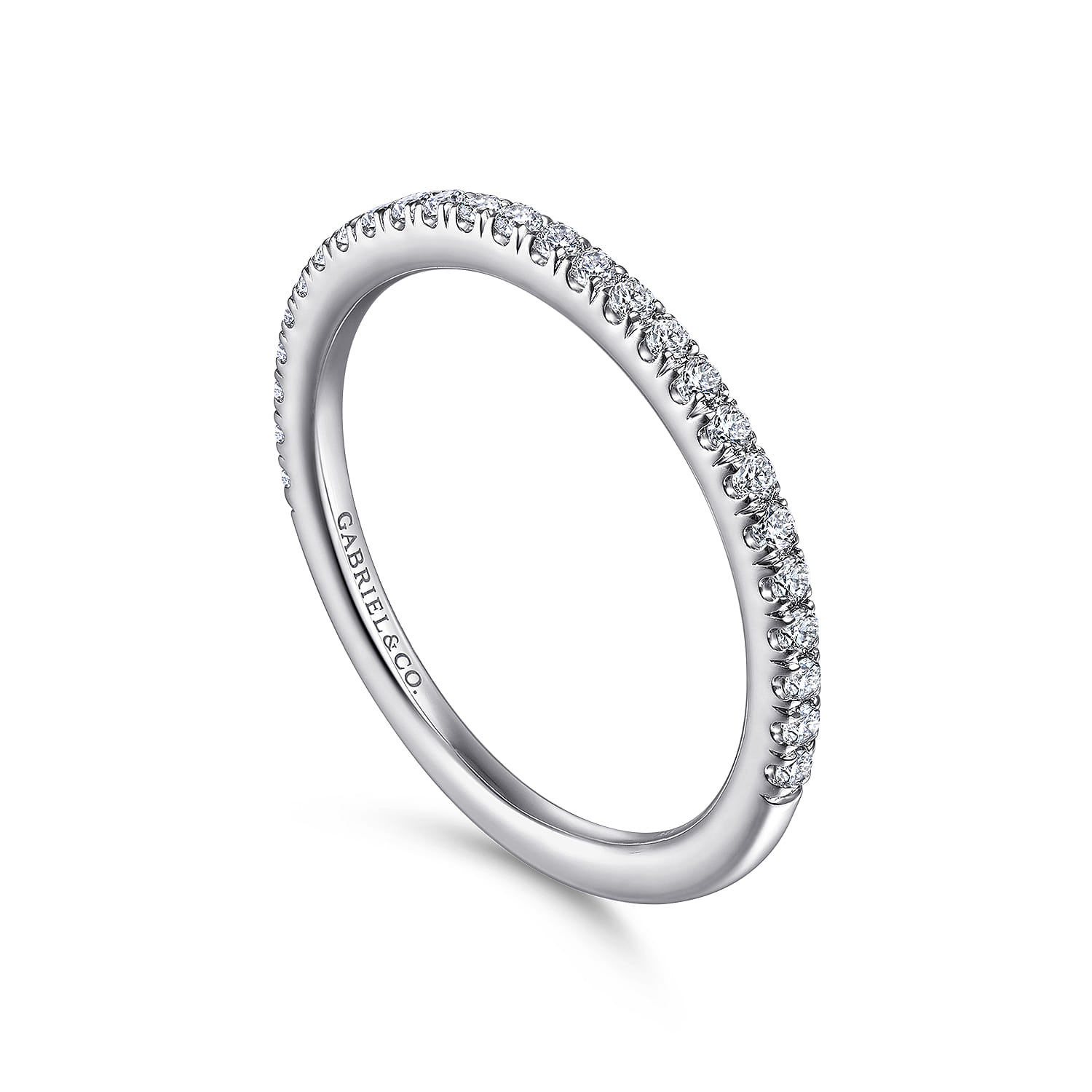 14K White Gold Matching Wedding Band - 0.21 ct - Shot 3