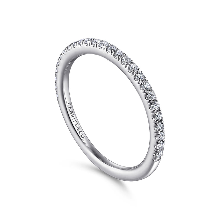 14K White Gold Matching Wedding Band - 0.21 ct - Shot 3