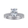 14K White Gold Matching Wedding Band - 0.21 ct