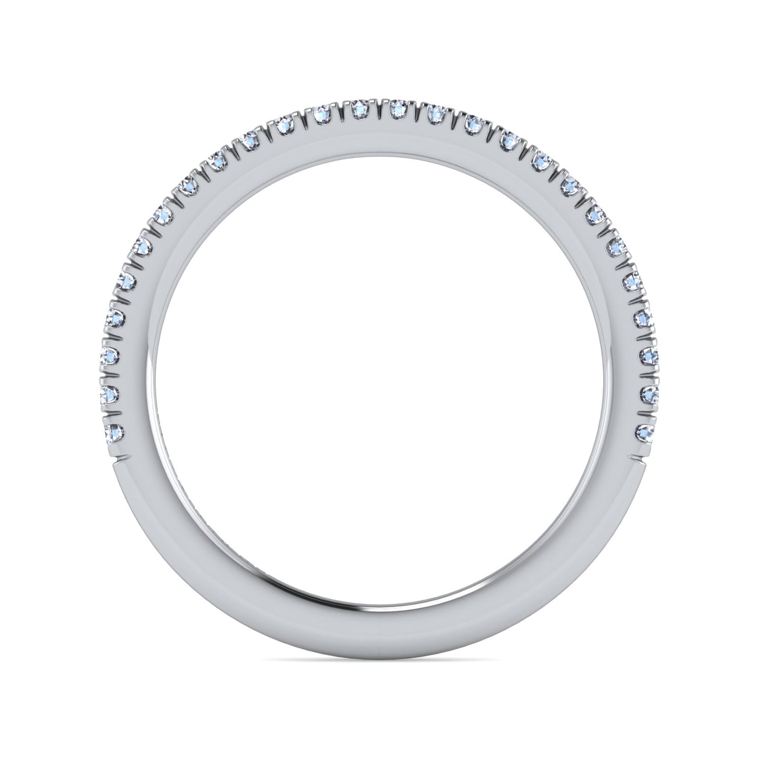 14K White Gold Matching Wedding Band - 0.21 ct - Shot 2