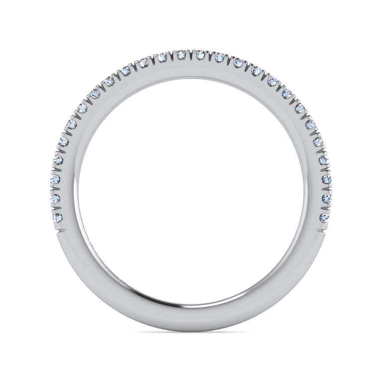 14K White Gold Matching Wedding Band - 0.21 ct - Shot 2
