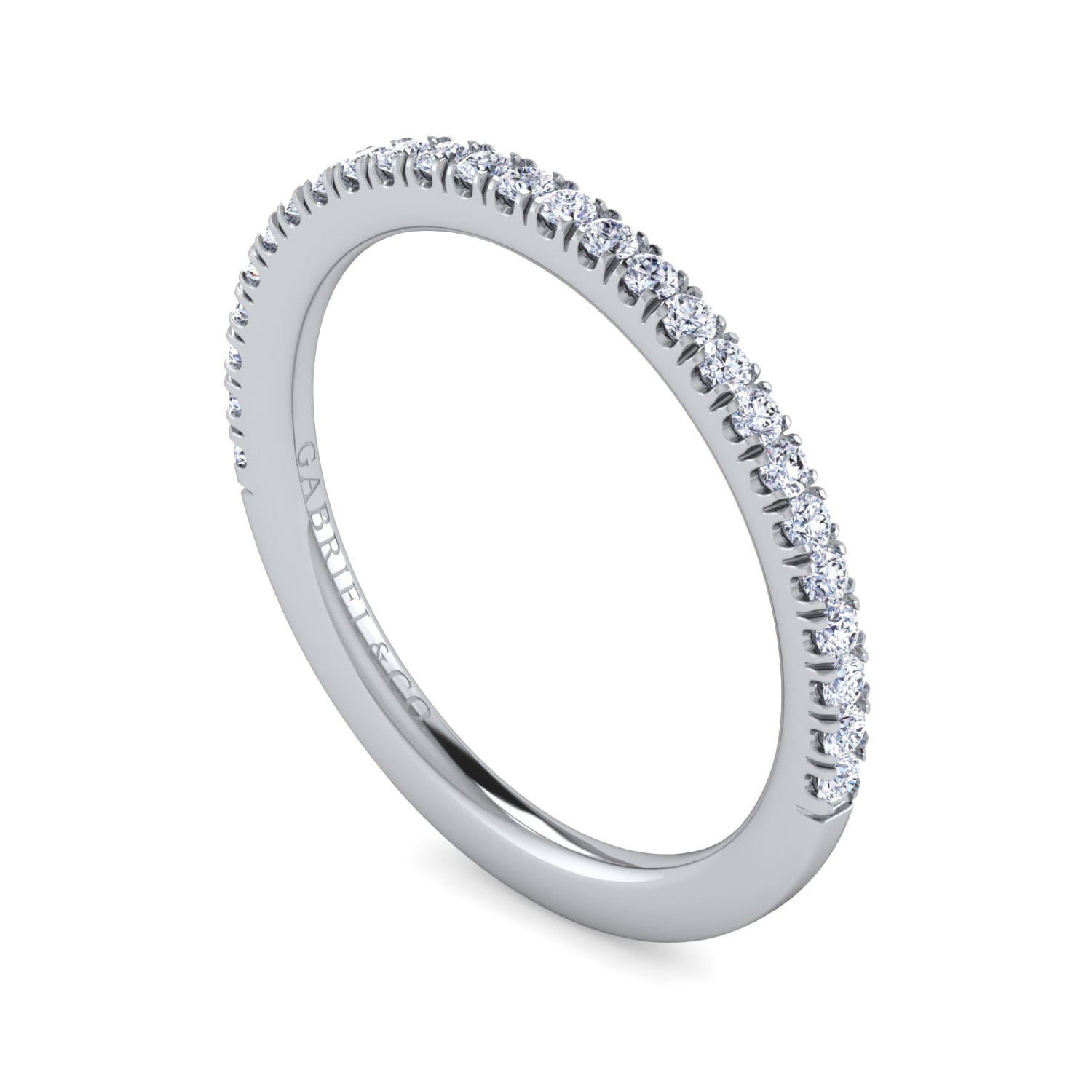 14K White Gold Matching Wedding Band - 0.21 ct - Shot 3