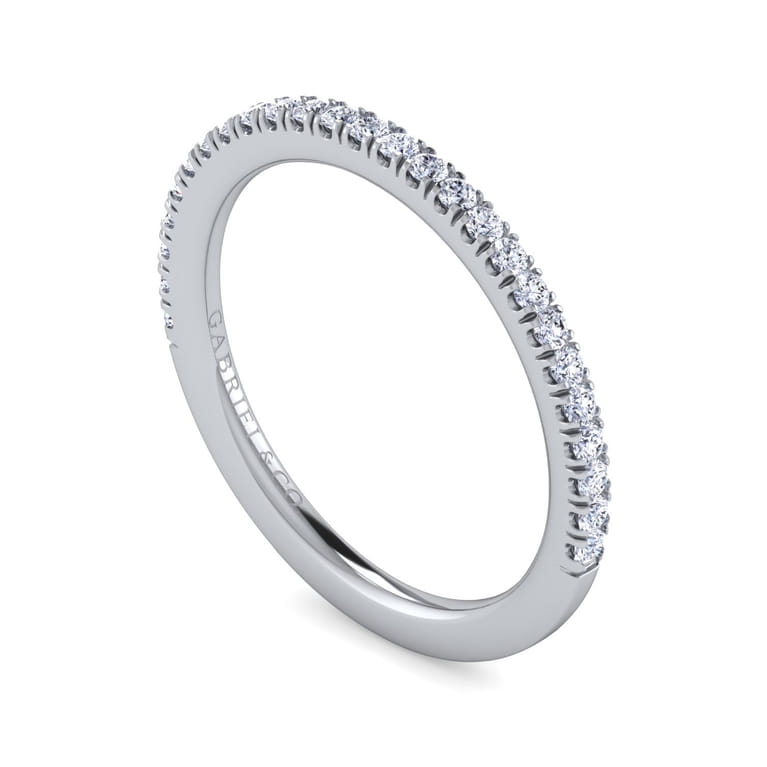 14K White Gold Matching Wedding Band - 0.21 ct - Shot 3