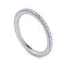 14K White Gold Matching Wedding Band - 0.21 ct