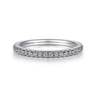 14K White Gold Matching Wedding Band - 0.21 ct