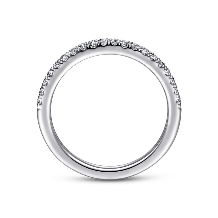 14K White Gold Matching Wedding Band - 0.21 ct - Shot 2
