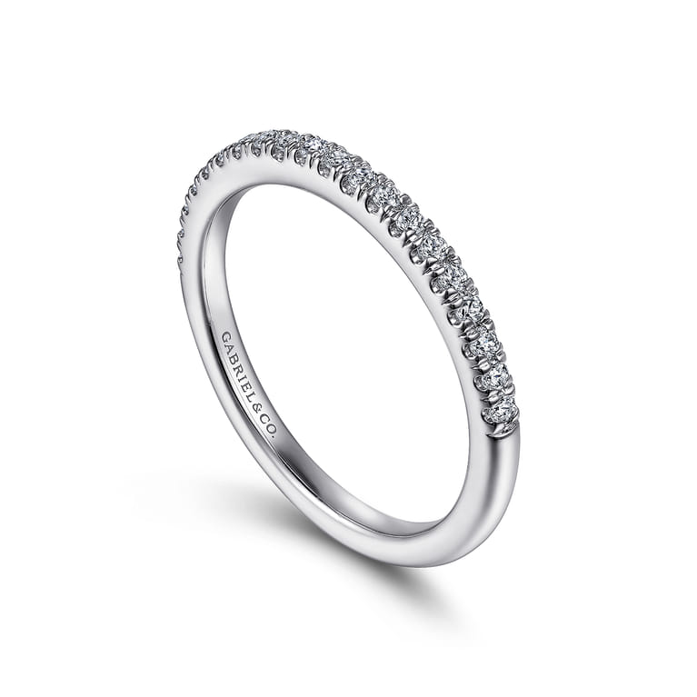 14K White Gold Matching Wedding Band - 0.21 ct - Shot 3