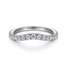 14K White Gold Matching Wedding Band - 0.39 ct