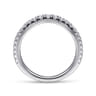 14K White Gold Matching Wedding Band - 0.39 ct