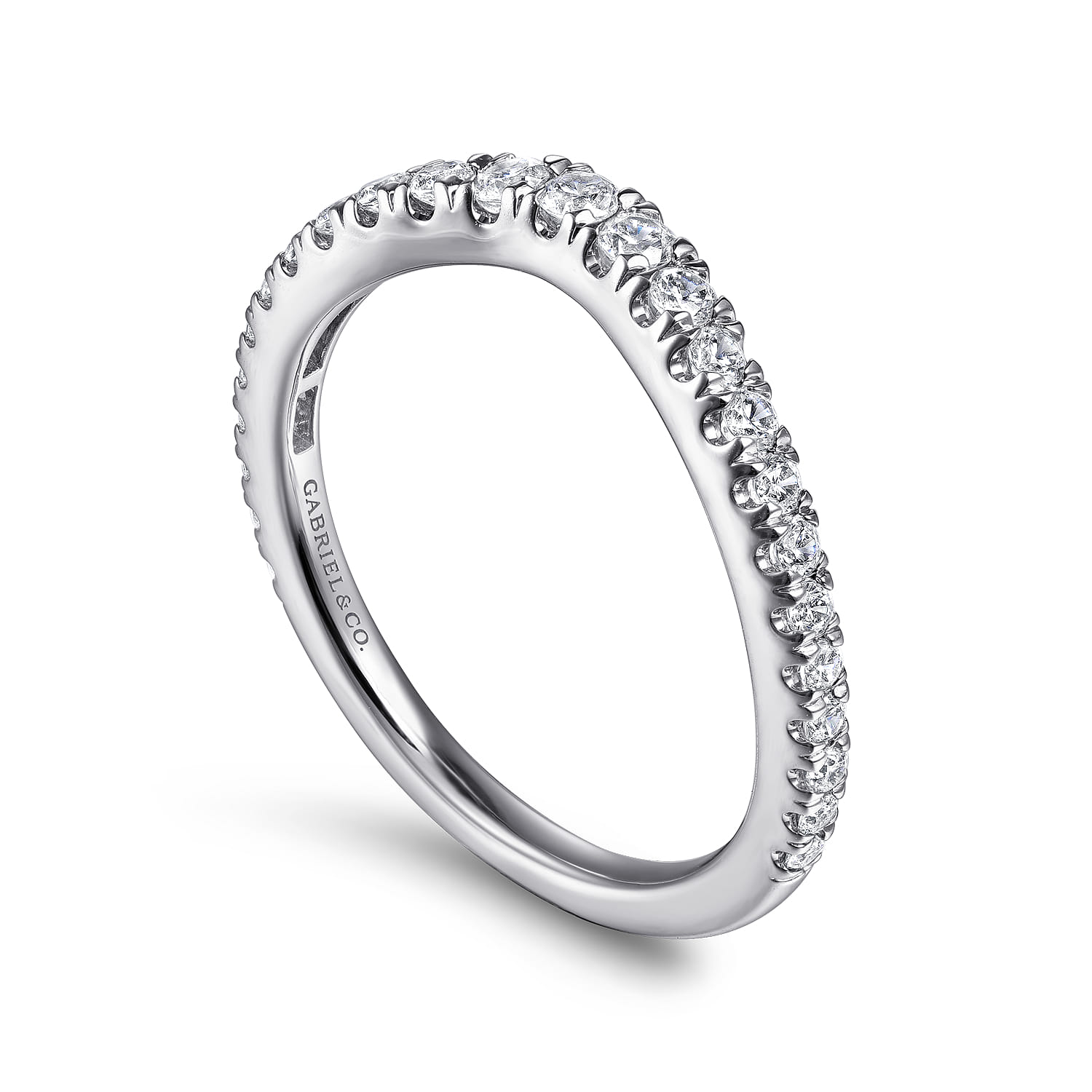 14K White Gold Matching Wedding Band - 0.39 ct - Shot 3