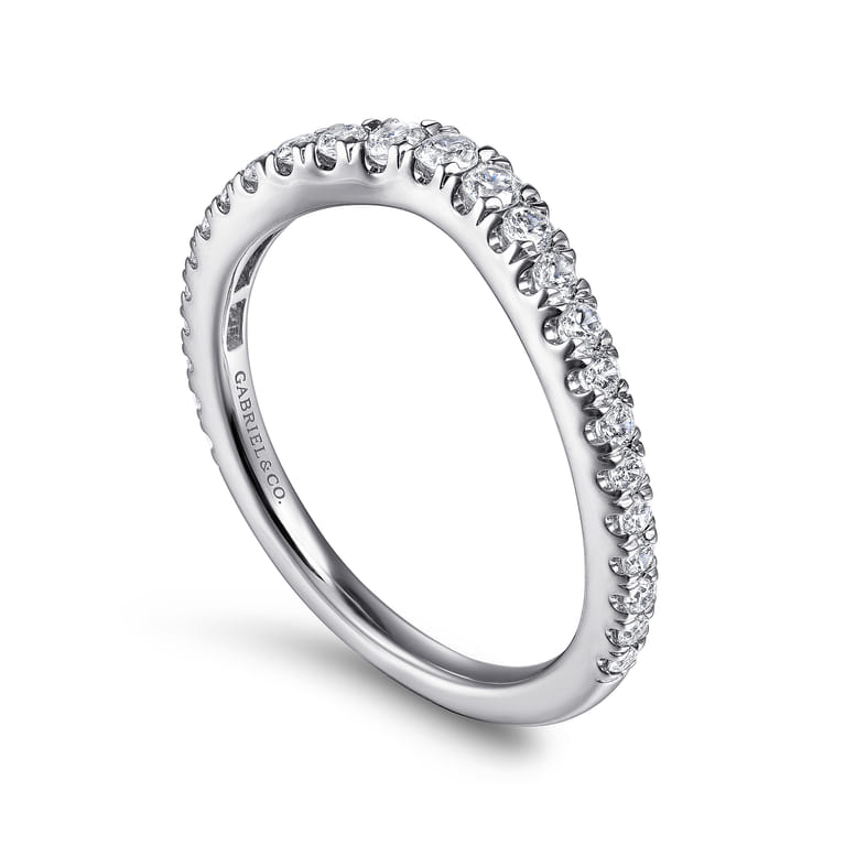 14K White Gold Matching Wedding Band - 0.39 ct - Shot 3