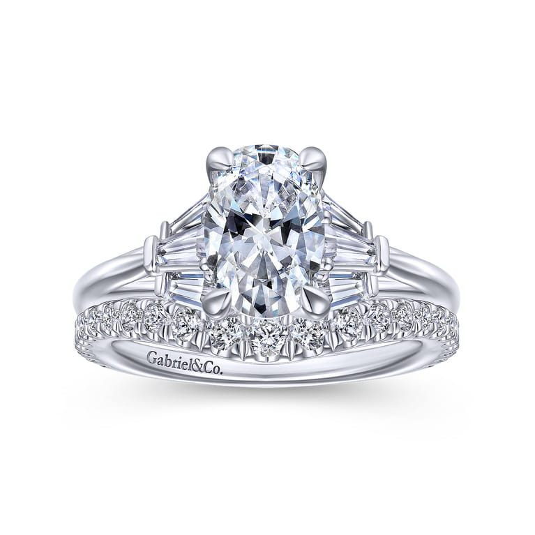 14K White Gold Matching Wedding Band - 0.39 ct - Shot 4