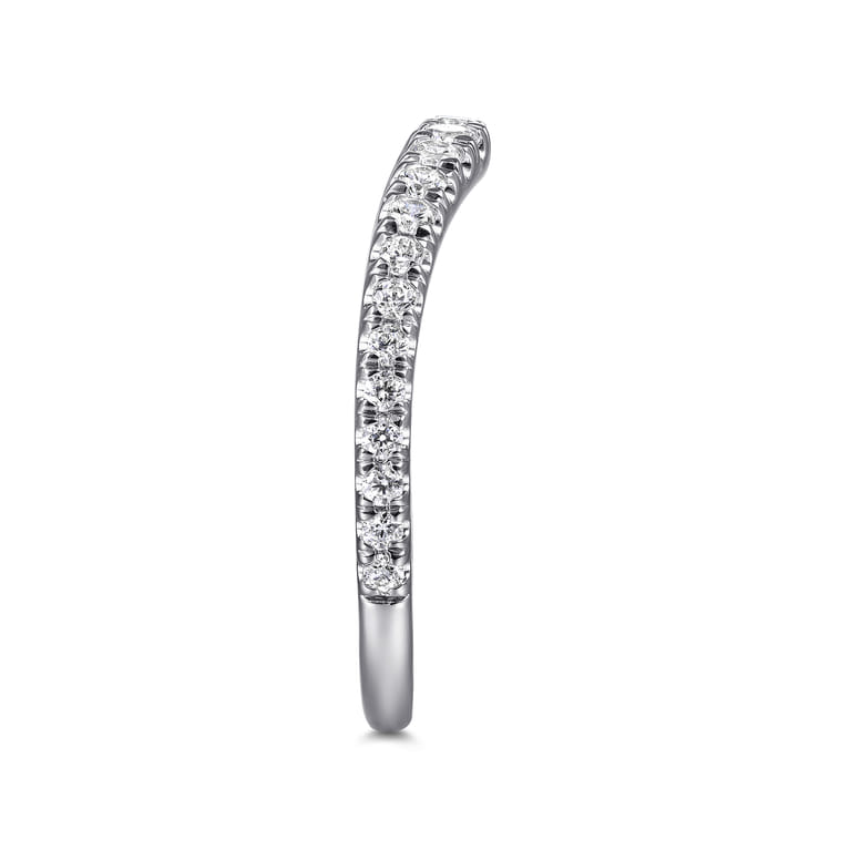 14K White Gold Matching Wedding Band - 0.39 ct - Shot 5