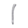 14K White Gold Matching Wedding Band - 0.39 ct