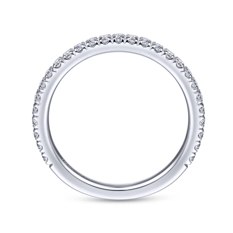 14K White Gold Matching Wedding Band - 0.38 ct - Shot 2