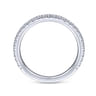 14K White Gold Matching Wedding Band - 0.38 ct