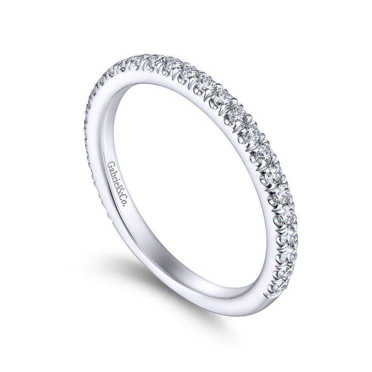 14K White Gold Matching Wedding Band - 0.38 ct - Shot 3