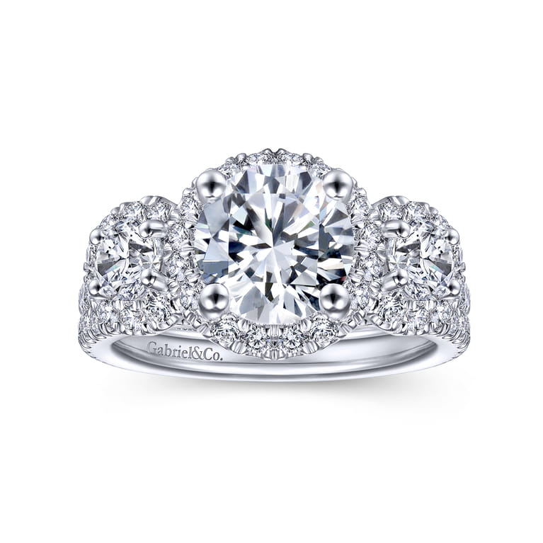 14K White Gold Matching Wedding Band - 0.38 ct - Shot 4