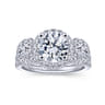 14K White Gold Matching Wedding Band - 0.38 ct