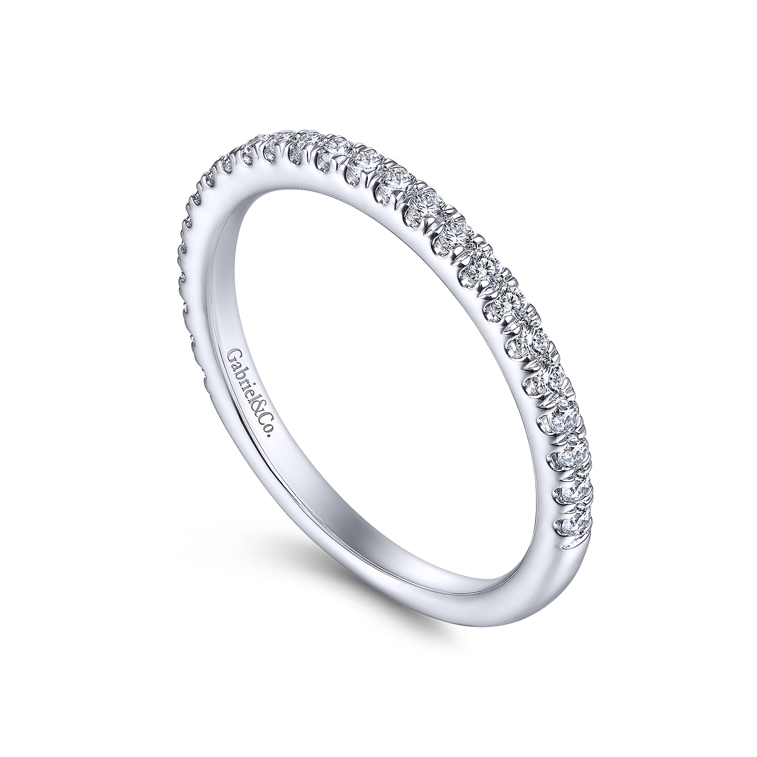 14K White Gold Matching Wedding Band - 0.3 ct - Shot 3