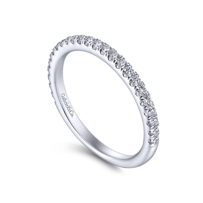 14K White Gold Matching Wedding Band