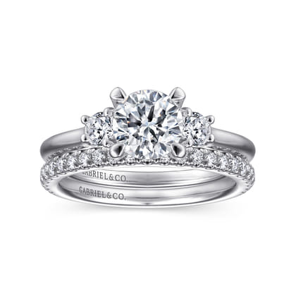 14K White Gold Matching Wedding Band