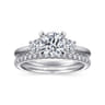 14K White Gold Matching Wedding Band - 0.3 ct