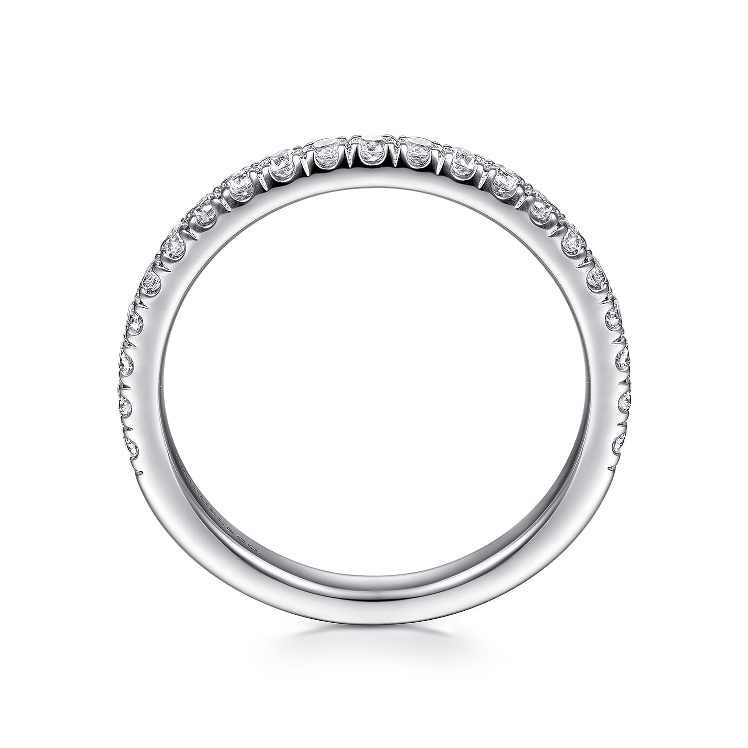 14K White Gold Matching Wedding Band - 0.4 ct - Shot 2