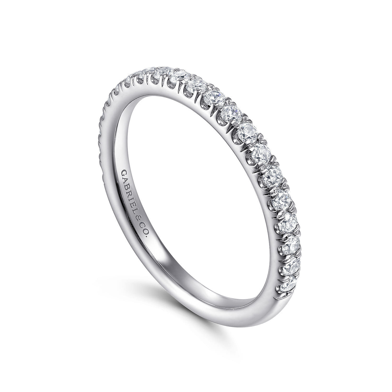 14K White Gold Matching Wedding Band - 0.4 ct - Shot 3