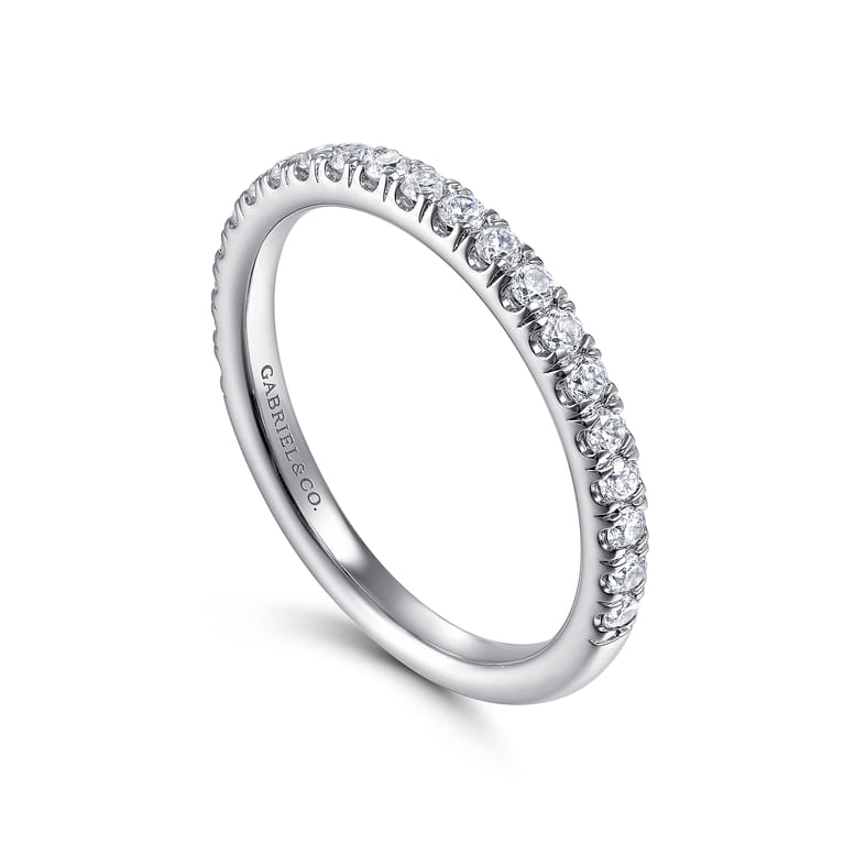 14K White Gold Matching Wedding Band - 0.4 ct - Shot 3