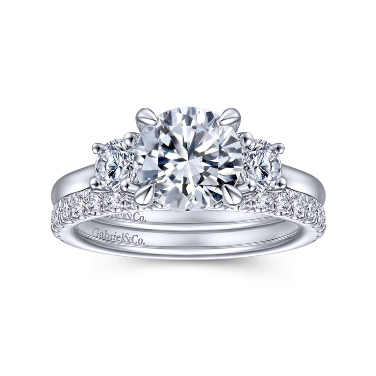 14K White Gold Matching Wedding Band - 0.4 ct - Shot 4
