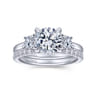 14K White Gold Matching Wedding Band - 0.4 ct