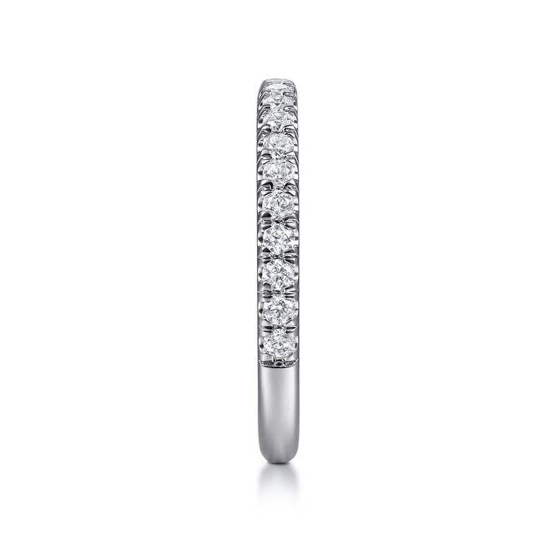 14K White Gold Matching Wedding Band - 0.4 ct - Shot 5