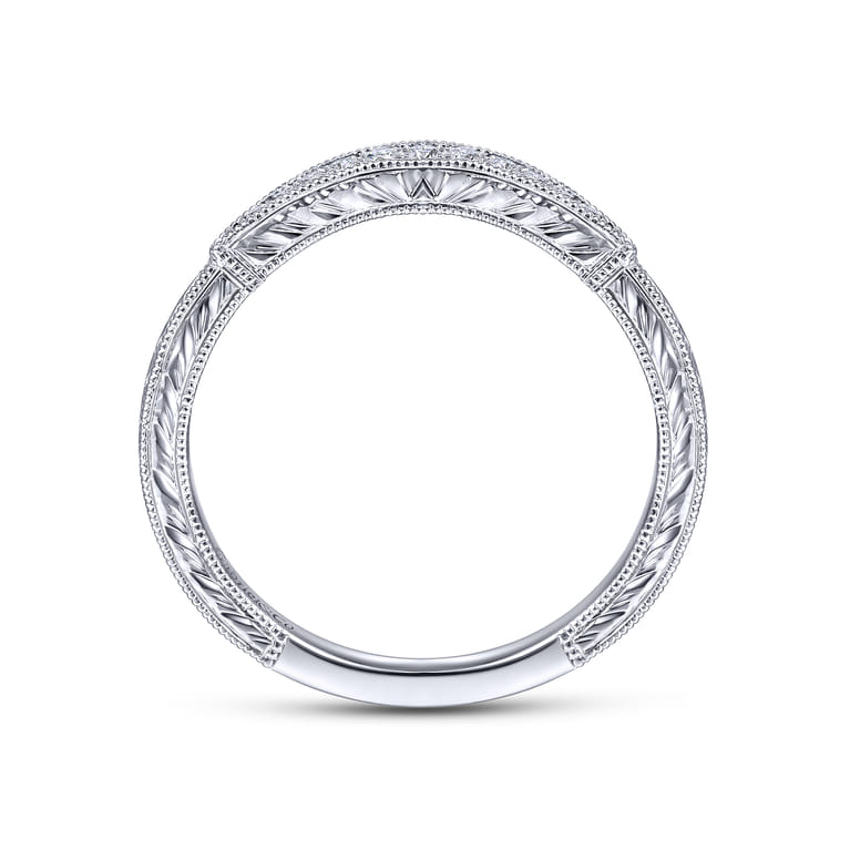 14K White Gold Matching Wedding Band - 0.07 ct - Shot 2