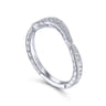 14K White Gold Matching Wedding Band - 0.07 ct