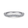14K White Gold Matching Wedding Band - 0.34 ct