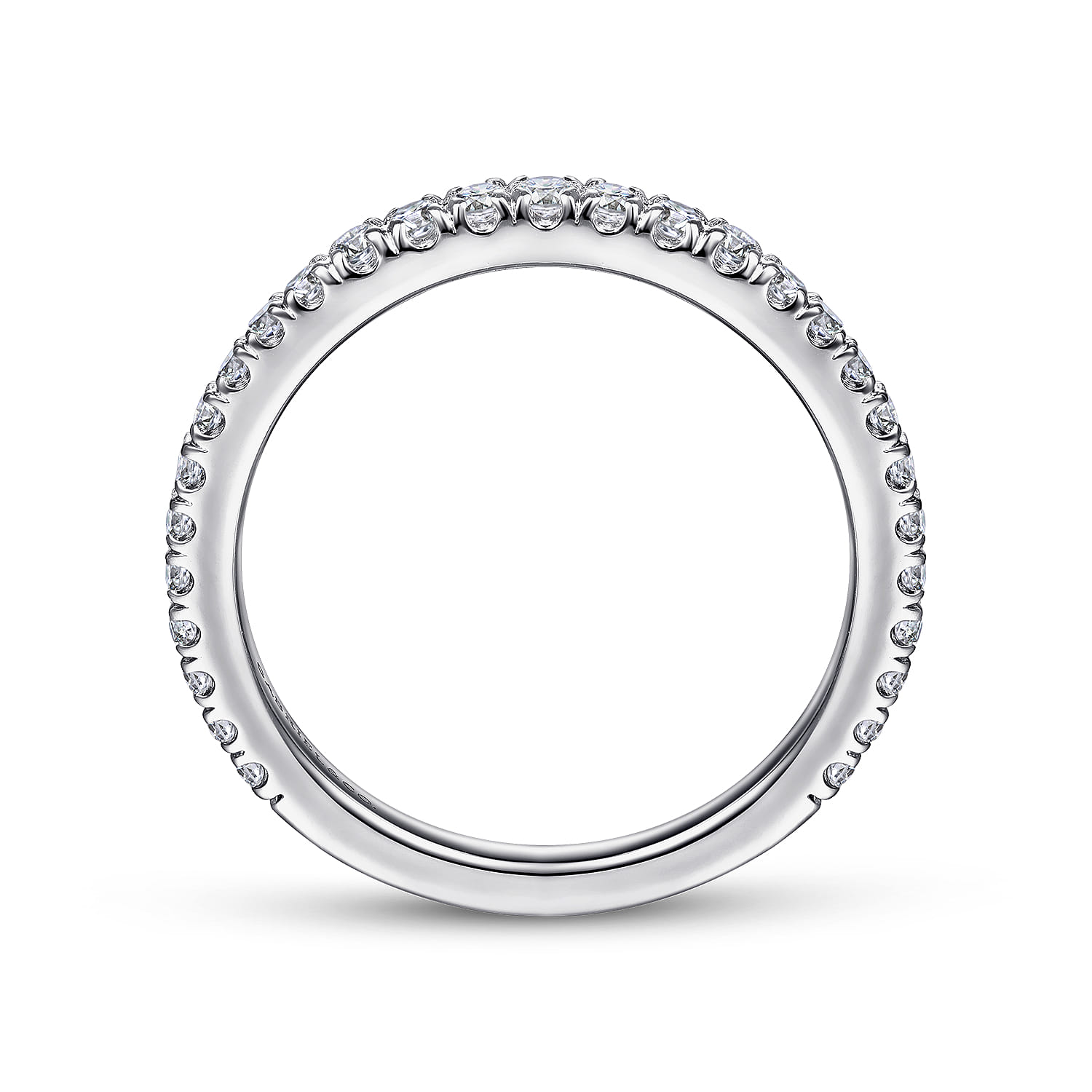 14K White Gold Matching Wedding Band - 0.34 ct - Shot 2