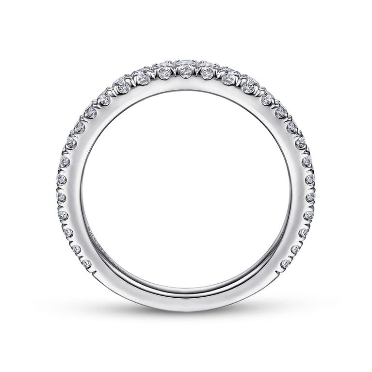 14K White Gold Matching Wedding Band - 0.34 ct - Shot 2