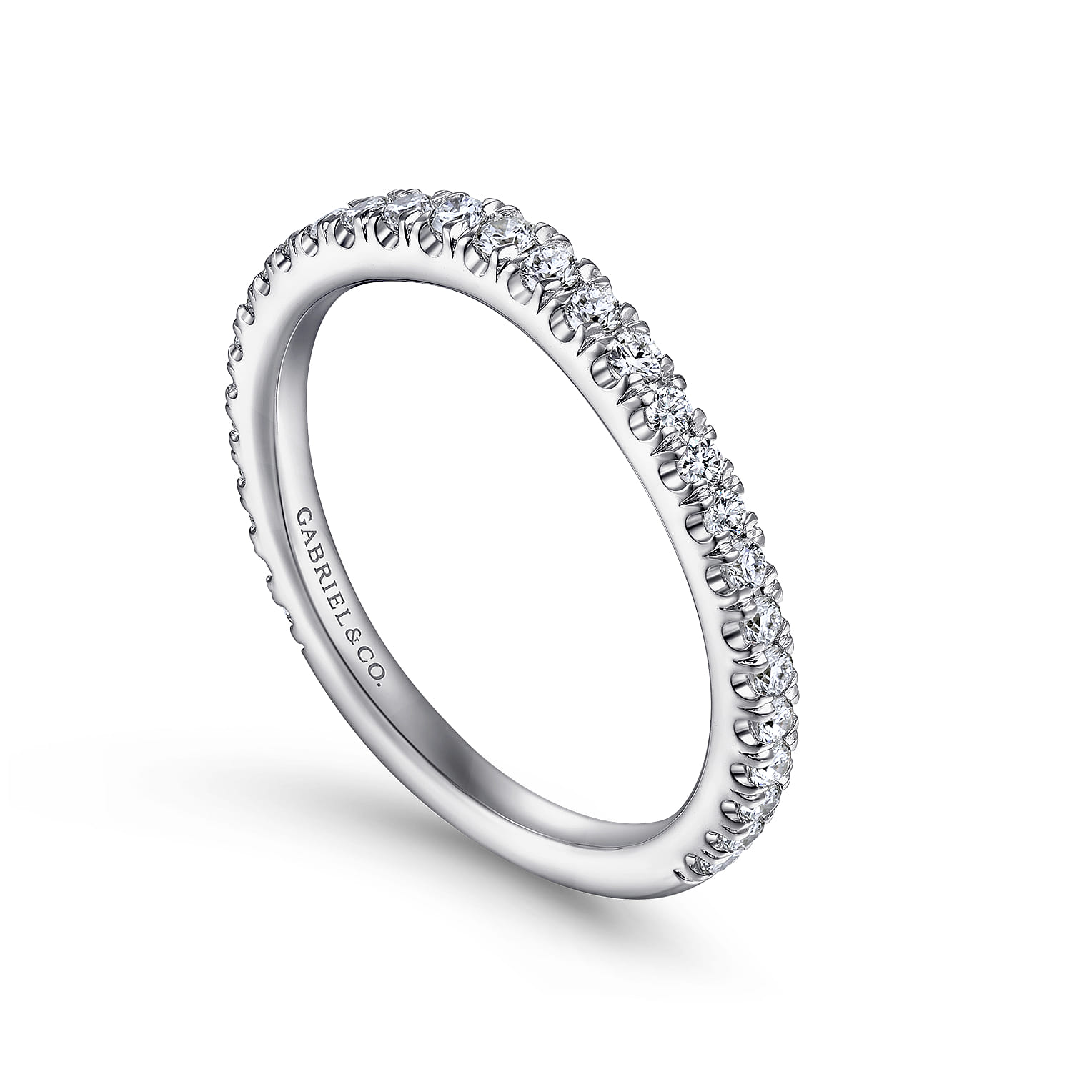 14K White Gold Matching Wedding Band - 0.34 ct - Shot 3