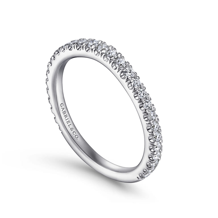 14K White Gold Matching Wedding Band - 0.34 ct - Shot 3