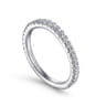 14K White Gold Matching Wedding Band - 0.34 ct